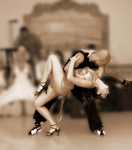 Couple dancing latin