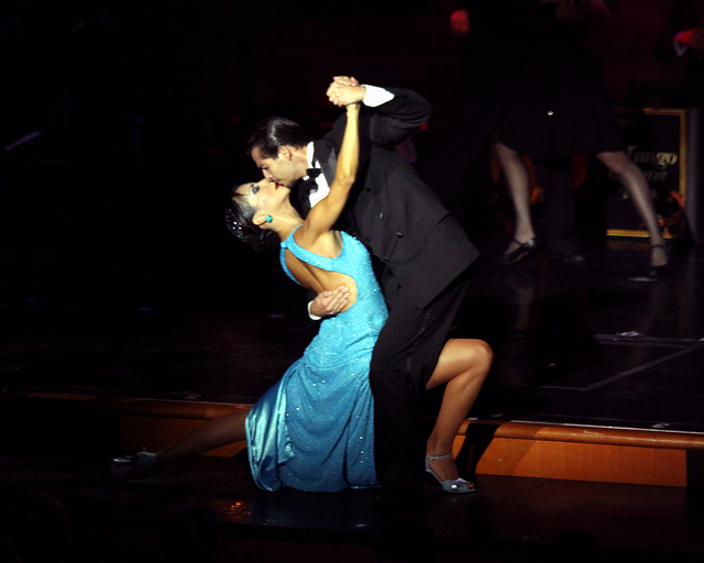 Couple in tango finale